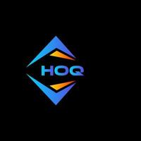 hoq abstraktes Technologie-Logo-Design auf schwarzem Hintergrund. hoq kreative Initialen schreiben Logo-Konzept. vektor