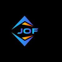 jof abstrakt teknologi logotyp design på svart bakgrund. jof kreativ initialer brev logotyp begrepp. vektor