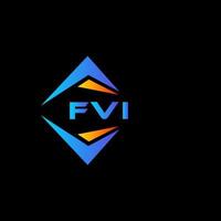 fvi abstrakt teknologi logotyp design på svart bakgrund. fvi kreativ initialer brev logotyp begrepp. vektor