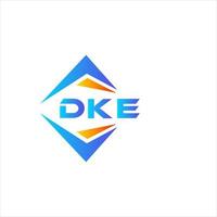 dke abstraktes Technologie-Logo-Design auf weißem Hintergrund. dke kreatives Initialen-Buchstaben-Logo-Konzept. vektor