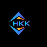 hkk abstraktes Technologie-Logo-Design auf schwarzem Hintergrund. hkk kreative Initialen schreiben Logo-Konzept. vektor