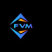 fvm abstraktes Technologie-Logo-Design auf schwarzem Hintergrund. fvm kreative Initialen schreiben Logo-Konzept. vektor