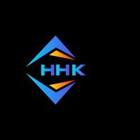hhk abstraktes Technologie-Logo-Design auf schwarzem Hintergrund. hhk kreative Initialen schreiben Logo-Konzept. vektor