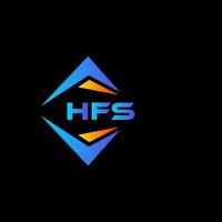 hfs abstrakt teknologi logotyp design på svart bakgrund. hfs kreativ initialer brev logotyp begrepp. vektor
