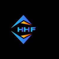 hhf abstraktes Technologie-Logo-Design auf schwarzem Hintergrund. hhf kreatives Initialen-Buchstaben-Logo-Konzept. vektor