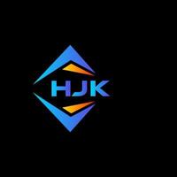 hjk abstraktes Technologie-Logo-Design auf schwarzem Hintergrund. hjk kreative Initialen schreiben Logo-Konzept. vektor