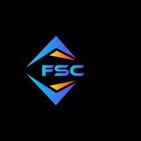 fsc abstraktes Technologie-Logo-Design auf schwarzem Hintergrund. fsc kreative Initialen schreiben Logo-Konzept. vektor