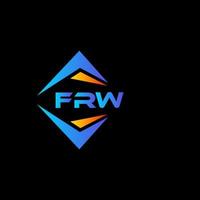 frw abstraktes Technologie-Logo-Design auf schwarzem Hintergrund. frw kreative Initialen schreiben Logo-Konzept. vektor