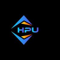 hpu abstrakt teknologi logotyp design på svart bakgrund. hpu kreativ initialer brev logotyp begrepp. vektor