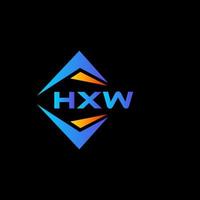 hxw abstraktes Technologie-Logo-Design auf schwarzem Hintergrund. hxw kreative Initialen schreiben Logo-Konzept. vektor