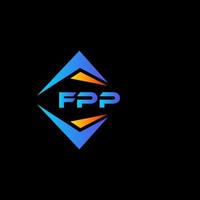 fpp abstraktes Technologie-Logo-Design auf schwarzem Hintergrund. fpp kreative Initialen schreiben Logo-Konzept. vektor