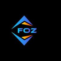 Foz abstraktes Technologie-Logo-Design auf schwarzem Hintergrund. foz kreative Initialen schreiben Logo-Konzept. vektor