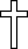 illustration av en kristen korsa i svart Färg. vektor