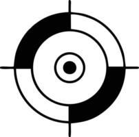 mål fokus ikon symbol vektor bild, illustration av de Framgång mål ikon begrepp