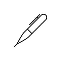 isolerat ikon av skrivning penna. perfekt för butiker, internet butiker, ui, design, artiklar, böcker vektor