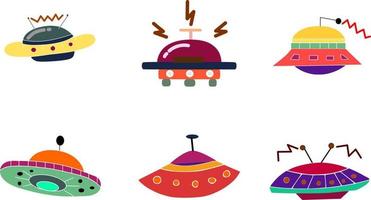 UFO ikon illustration, utomjording flygplan ikon design illustration vektor