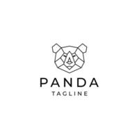 abstrakt panda huvud logotyp ikon design mall vektor
