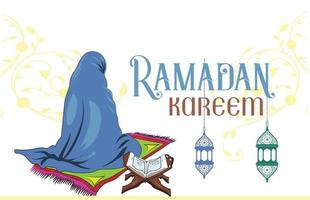 ramadan mubarak einladungskartenvektorillustration vektor