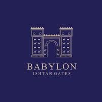 babylonia ishtar gates logo-design vektor