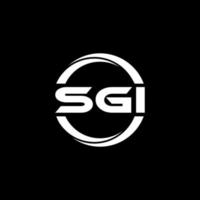 SGI-Brief-Logo-Design in Abbildung. Vektorlogo, Kalligrafie-Designs für Logo, Poster, Einladung usw. vektor