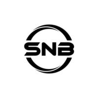 SNB-Brief-Logo-Design in Abbildung. Vektorlogo, Kalligrafie-Designs für Logo, Poster, Einladung usw. vektor