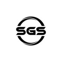 sgs-Brief-Logo-Design in Abbildung. Vektorlogo, Kalligrafie-Designs für Logo, Poster, Einladung usw. vektor