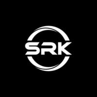 SRK-Brief-Logo-Design in Abbildung. Vektorlogo, Kalligrafie-Designs für Logo, Poster, Einladung usw. vektor