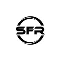 sfr-Brief-Logo-Design in Abbildung. Vektorlogo, Kalligrafie-Designs für Logo, Poster, Einladung usw. vektor