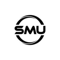 smu brev logotyp design i illustration. vektor logotyp, kalligrafi mönster för logotyp, affisch, inbjudan, etc.