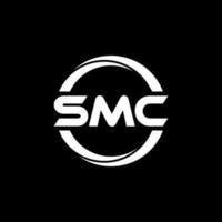 SMC-Brief-Logo-Design in Abbildung. Vektorlogo, Kalligrafie-Designs für Logo, Poster, Einladung usw. vektor