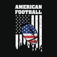 amerikan fotboll t-shirt design vektor