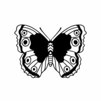 Schmetterling-Logo-Symbol. Schablonendesign. Tier-Tattoo-Vektor-Illustration. vektor