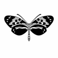 Schmetterling-Logo-Symbol. Schablonendesign. Tier-Tattoo-Vektor-Illustration. vektor