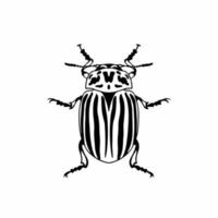 Käfer-Logo-Symbol. Schablonendesign. Tier-Tattoo-Vektor-Illustration. vektor