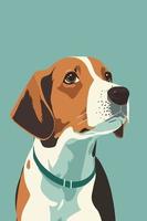 Beagle-Hund. vektorillustration eines jagdhundes im karikaturstil. vektor