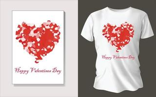 valentines dag särskild tee skjorta design vektor