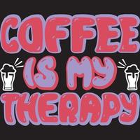 kaffe är min terapi vektor