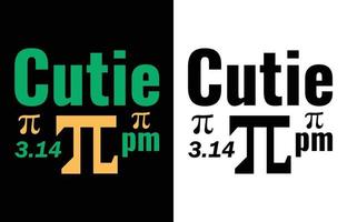 cutie pi day t-shirt design vektor