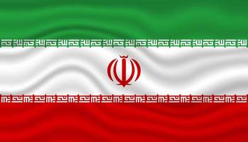 iranische nationalflagge 3d winkendes vektordesign. vektor