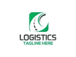 logistisk lastbil logotyp design transport uttrycka frakt vektor mall