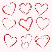 hjärtan är annorlunda texturerad, mönster för design. hjärtans dag. kärlek. vektor