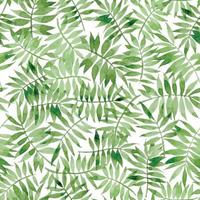 Aquarell Musterdesign mit tropischen Palmblättern. abstrakter Druck mit grünen Blättern auf weißem Hintergrund vektor