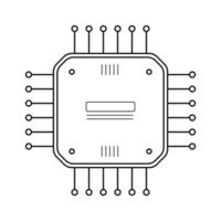 vektorillustration der linearen mikroschaltung vektor
