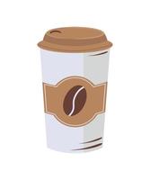 Vektor-Illustration der Einweg-Kaffeetasse vektor