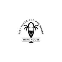 Wein-Logo. Weinikonensymbol, Emblemdesign auf weißem Hintergrund vektor