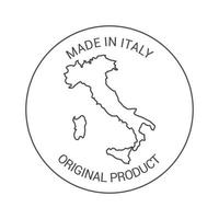 märka av tillverkad i Italien vektor