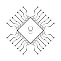 vektorillustration der linearen mikroschaltung vektor