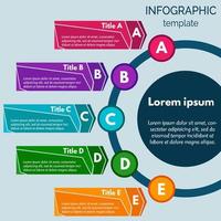 fünf schritte infografische gestaltungselemente. Schritt-für-Schritt-Infografik-Designvorlage. Vektor-Illustration vektor