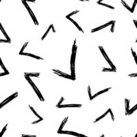 nahtloses muster mit handgezeichneten häkchensymbolen. schwarze Skizze Häkchen auf weißem Hintergrund. Vektor-Illustration vektor