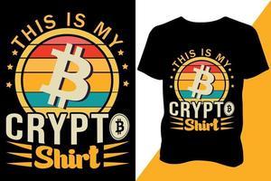 Bitcoin-T-Shirt-Design. trendiges T-Shirt-Design vektor